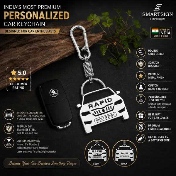 Skoda_Rapid_Model_Car_Key_Chain