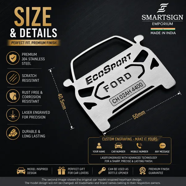 Ford_Ecosport_Model_Car_Key_Chain