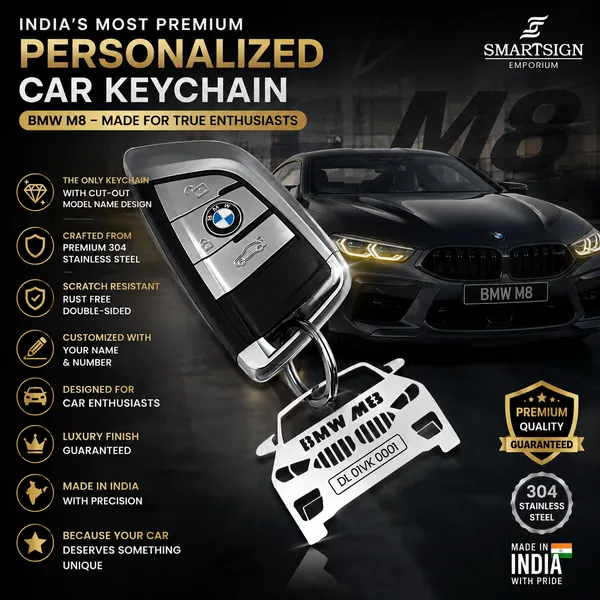 Bmw_M8_Model_Car_Keychain
