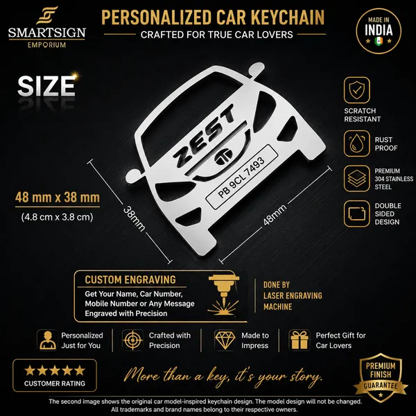 Tata_Zest_Model_Car_Key_Chain