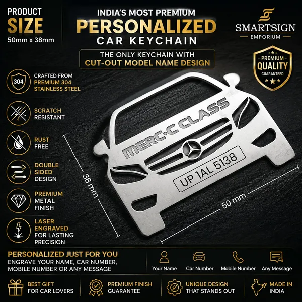 Mercedes_Benz_C_Class(2015-2021)_Model_Car_Keychain