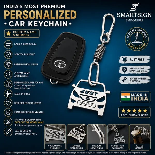 Tata_Zest_Model_Car_Key_Chain