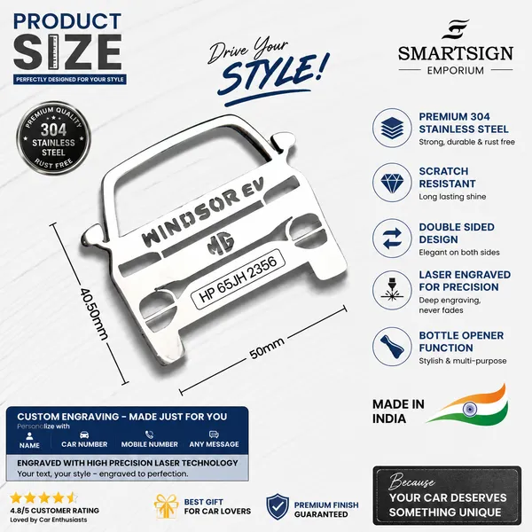 Mg_Windsor_Ev_Model_Car_Keychain