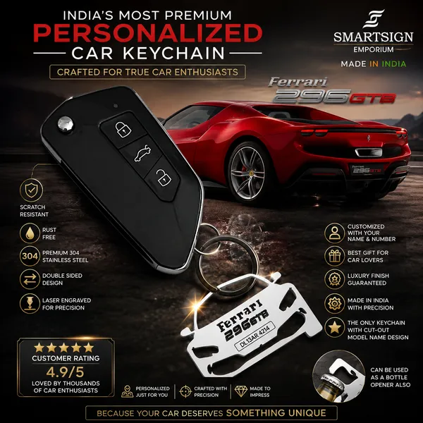 Ferrari_296_Gtb_Model_Car_Key_Chain