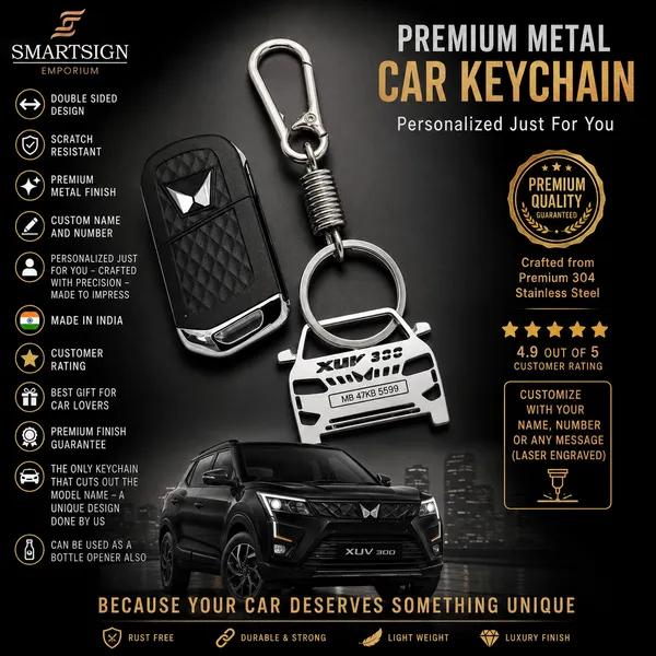 Mahindra_Xuv300_Model_Car_Key_Chain