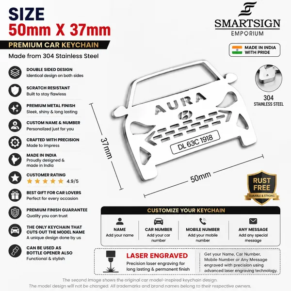 Hyundai_Aura(2020-2023)_Model_Car_Keychain