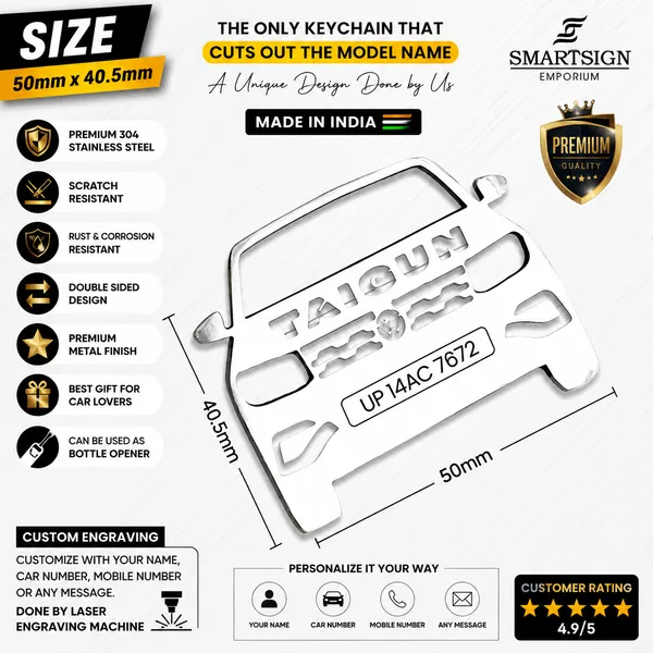 Volkswagen_Taigun_Model_Car_Keychain