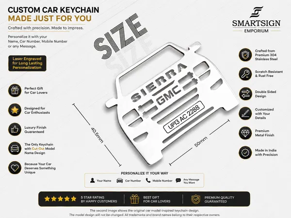 Gmc_Sierra(2014-2015)_Model_Car_Keychain