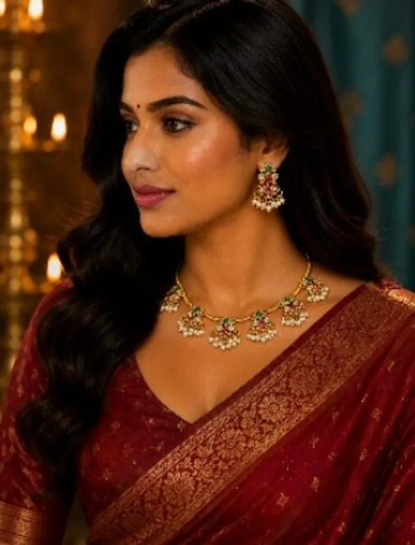 Antique_Gold-Toned_Kundan_&_Kemp_Temple_Necklace_Set_with_Pearl_Drops