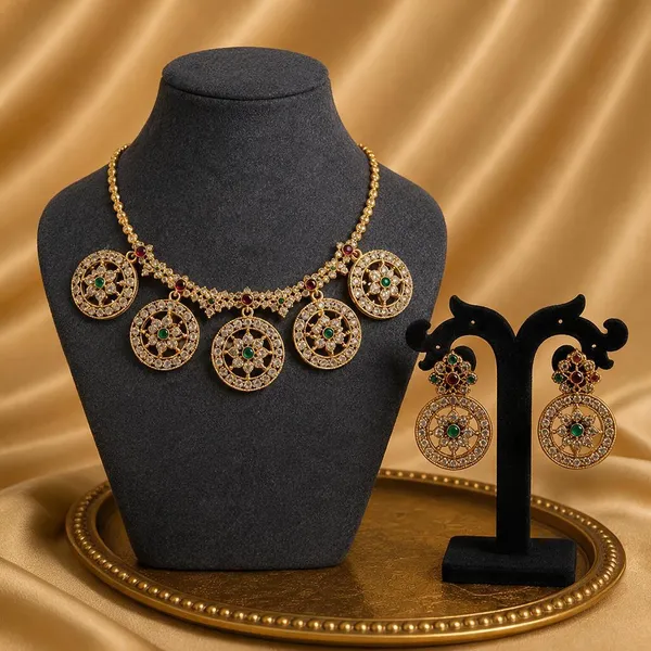 Antique_Gold-Tone_Kundan_Coin_Necklace_with_Floral_Medallion_Earrings