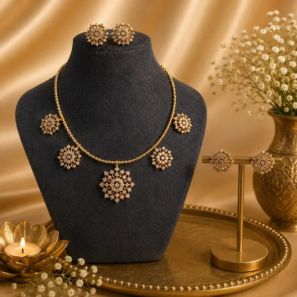 Gold-Tone_Starburst_Kundan_Necklace_with_Matching_Floral_Stud_Earrings