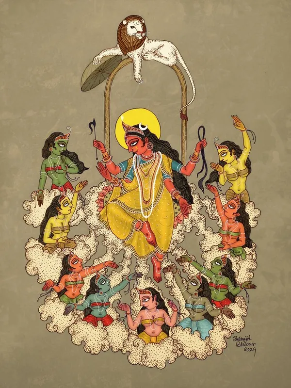 Traditional_Indian_Mythological_Folk_Art_Painting