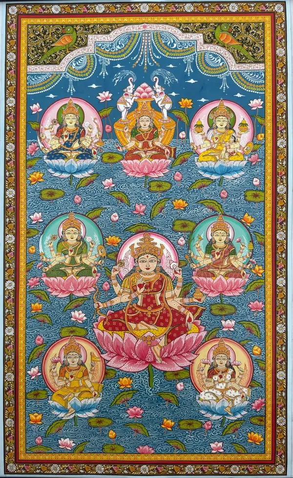 Traditional_Deity_Floral_Print_Wall_Hanging