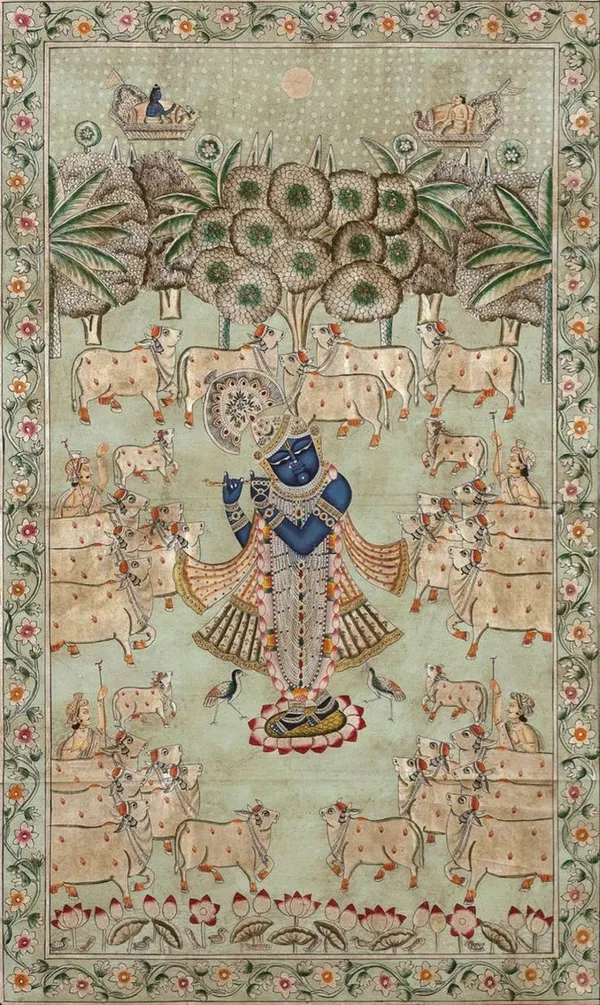 Pichwai_Krishna_Cow_Religious_Wall_Art