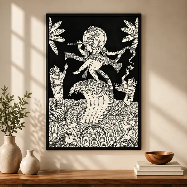 Traditional_Madhubani_Krishna_Kaliya_Daman_Wall_Art