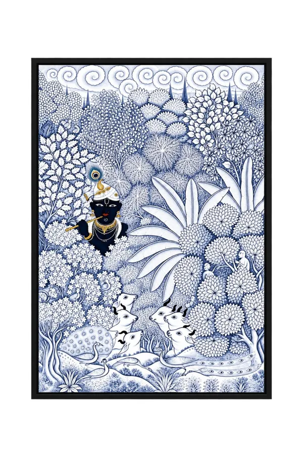 Traditional_Krishna_Floral_Motif_Decorative_Wall_Art