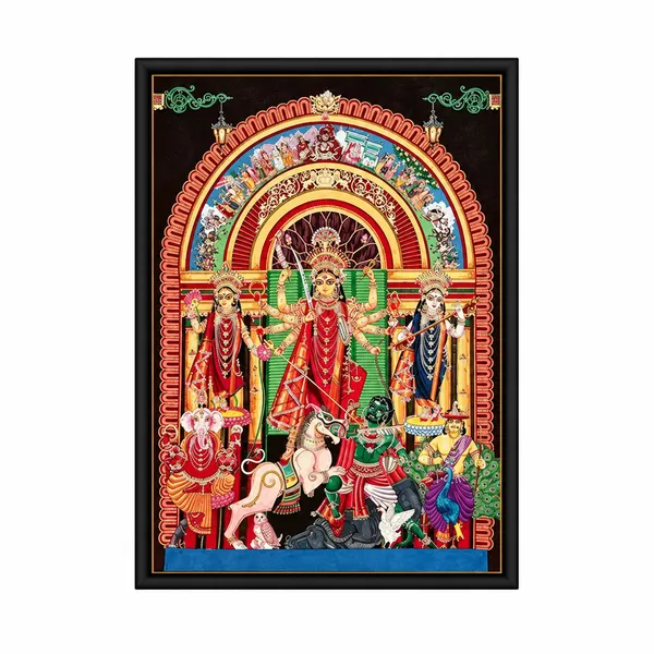 Traditional_Religious_Durga_Family_Artwork_Wall_Hanging