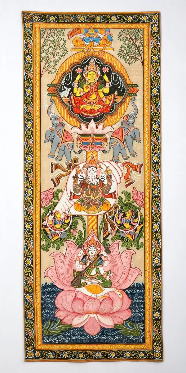 Traditional_Hindu_Deities_Kalamkari_Wall_Hanging