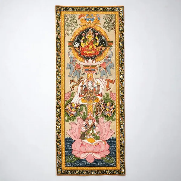 Traditional_Hindu_Deities_Kalamkari_Wall_Hanging