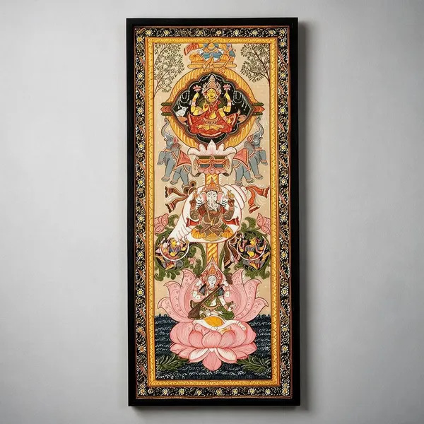 Traditional_Hindu_Deities_Kalamkari_Wall_Hanging