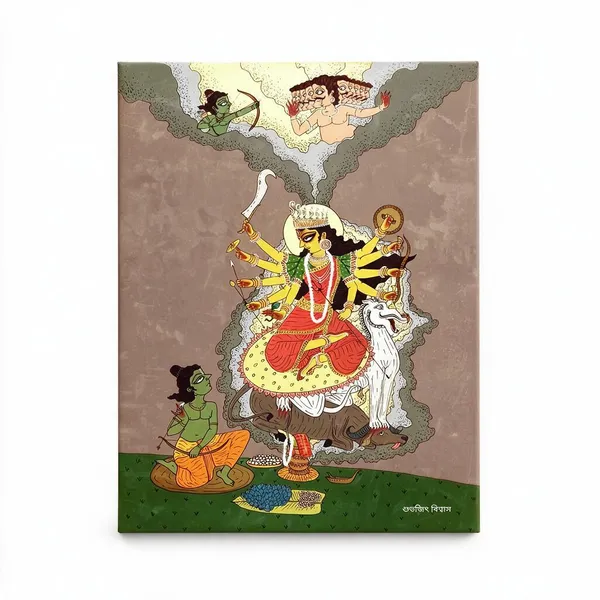 Traditional_Folk_Art_Durga_Wall_Painting