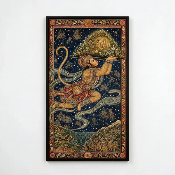 Mythological_Folk_Art_Hanuman_Wall_Art
