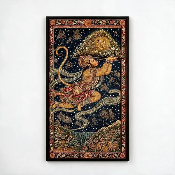 Mythological_Folk_Art_Hanuman_Wall_Art