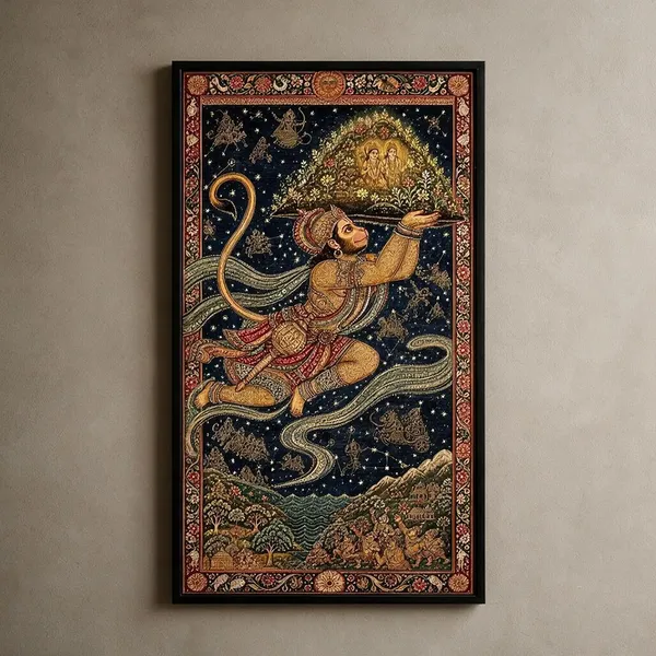 Mythological_Folk_Art_Hanuman_Wall_Art