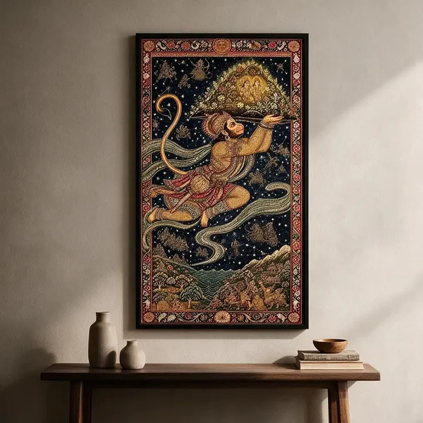 Mythological_Folk_Art_Hanuman_Wall_Art