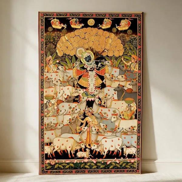 Traditional_Krishna_Cow_Herd_Religious_Wall_Hanging