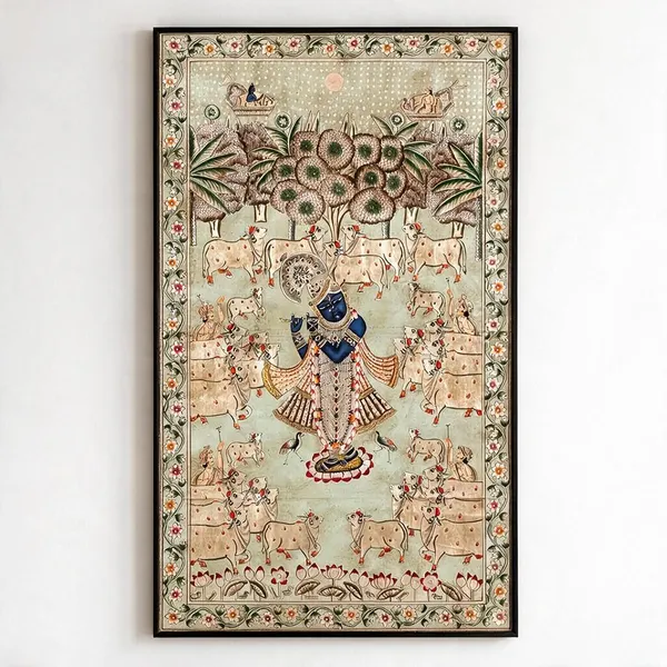 Pichwai_Krishna_Cow_Religious_Wall_Art