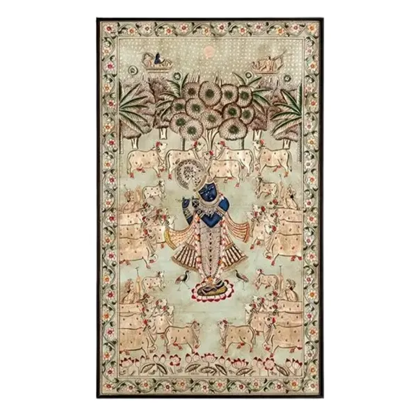 Pichwai_Krishna_Cow_Religious_Wall_Art