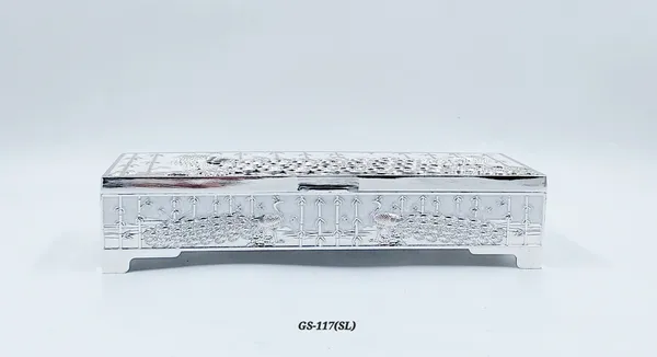 German_Silver__Enamel_Crystal_Embellished_Decorative_Dry_Fruit_Or_Candy_Box