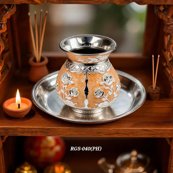 German_Silver_Floral_Embossed_Decorative_Lota_Pooja_Kalash