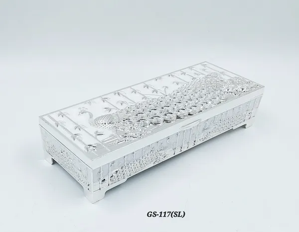 German_Silver__Enamel_Crystal_Embellished_Decorative_Dry_Fruit_Or_Candy_Box