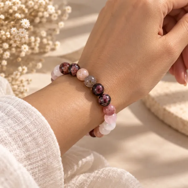 Granet_Strawberry_Rhodonite_Rose_Moonstone_Bracelet_With_Free_Selenite_Tumble