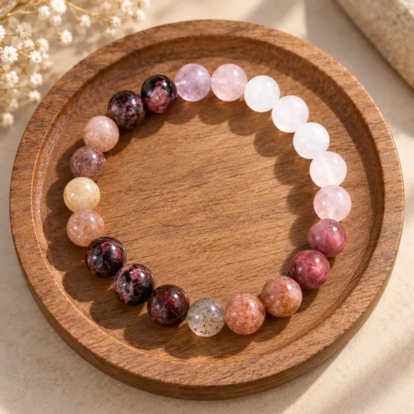 Granet_Strawberry_Rhodonite_Rose_Moonstone_Bracelet_With_Free_Selenite_Tumble