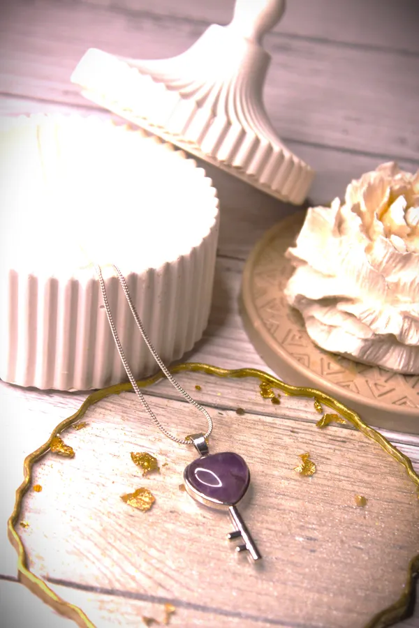 Amethyst_Lock_Key_Couples_Pendant