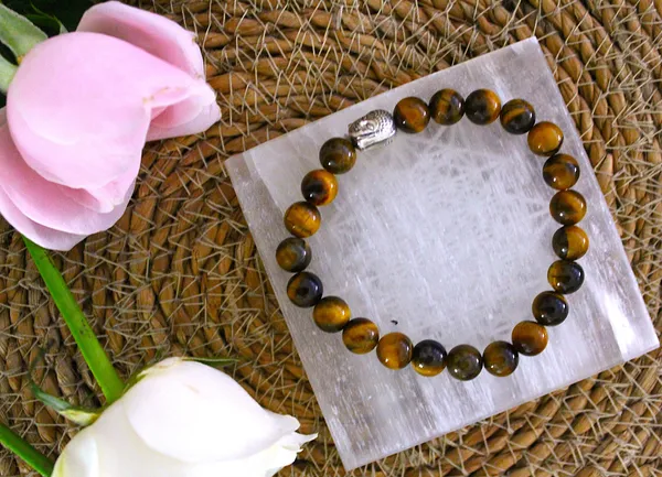 Tiger_S_Eye_Bracelet_With_Free_Selenite_Tumble