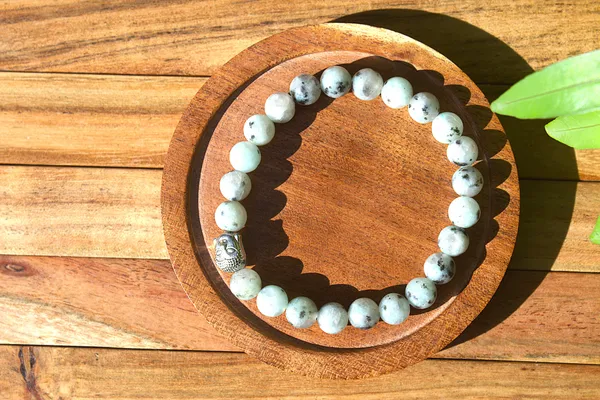 Kiwi_Jasper_Bracelet_With_Free_Selenite_Tumble