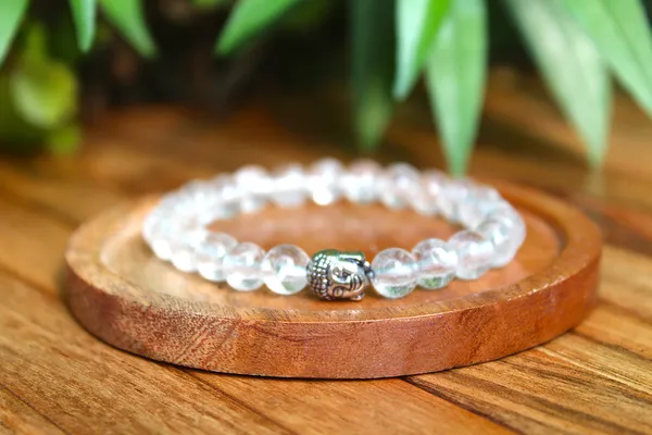 Clear_Quartz_Bracelet_With_Free_Selenite_Tumble