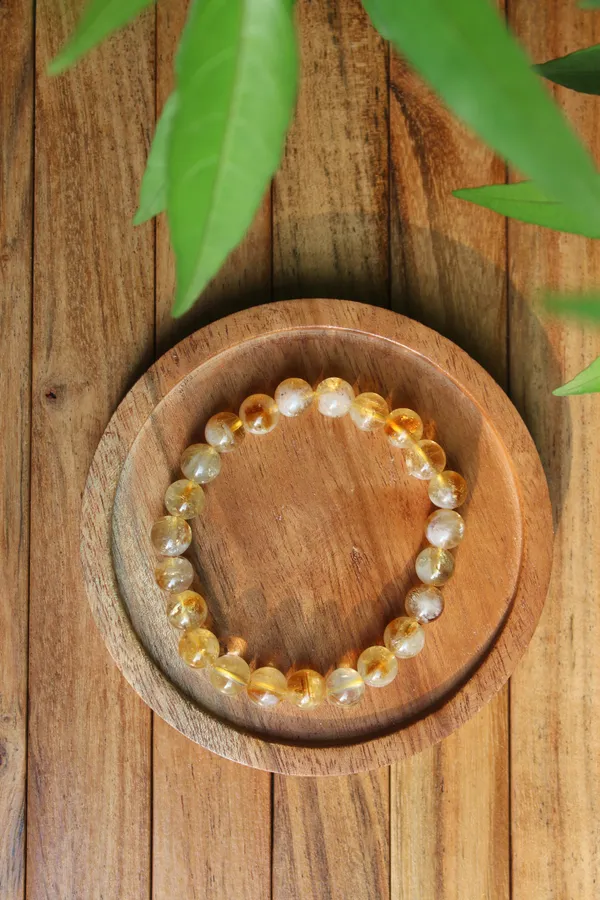 Aaa_Brazilian_Citrine_Bracelet_With_Free_Selenite_Tumble