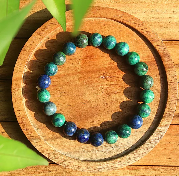 Azurite_Bracelet_With_Free_Selenite_Tumble