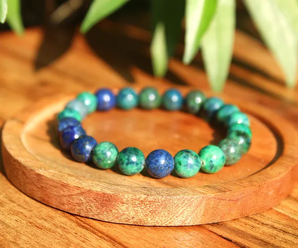 Azurite_Bracelet_With_Free_Selenite_Tumble