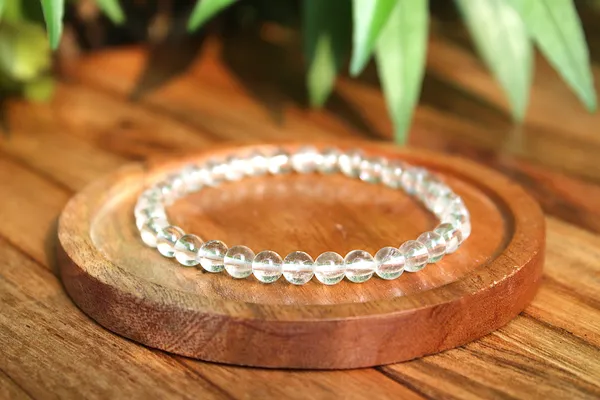 Clear_Quarts_Bracelet_With_Free_Selenite_Tumble