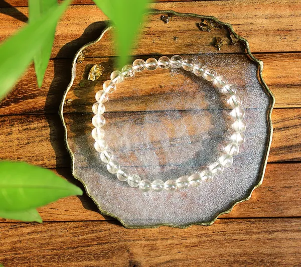 Clear_Quarts_Bracelet_With_Free_Selenite_Tumble