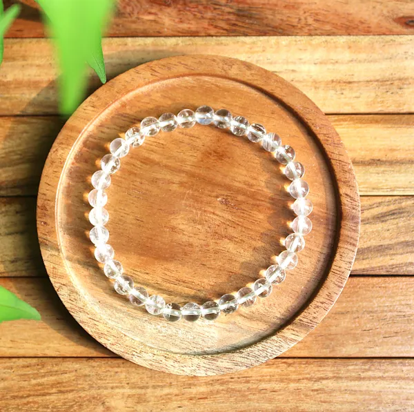 Clear_Quarts_Bracelet_With_Free_Selenite_Tumble