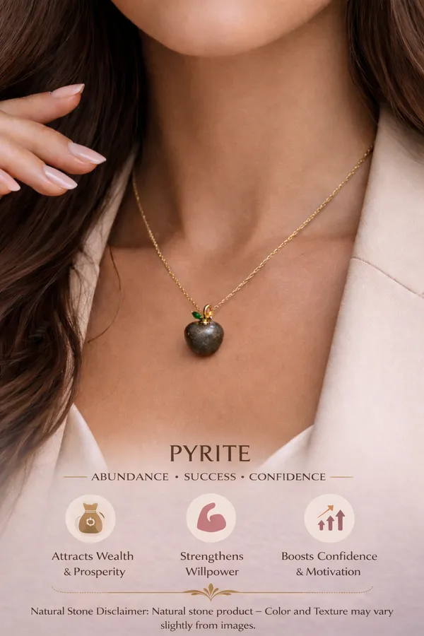 Pyrite_Apple_Pendant_With_Gold_Chain