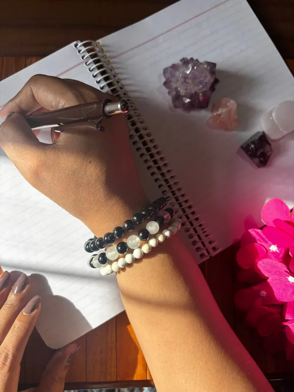 Zenora_Bracelet_Stack_With_Free_Selenite_Tumble