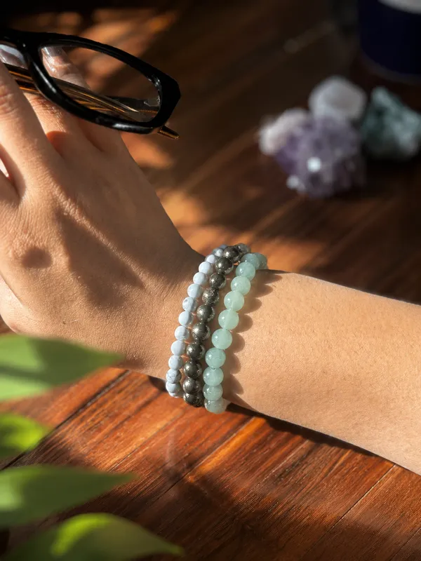 Prospera_Bracelet_Stack_With_Free_Selenite_Tumble